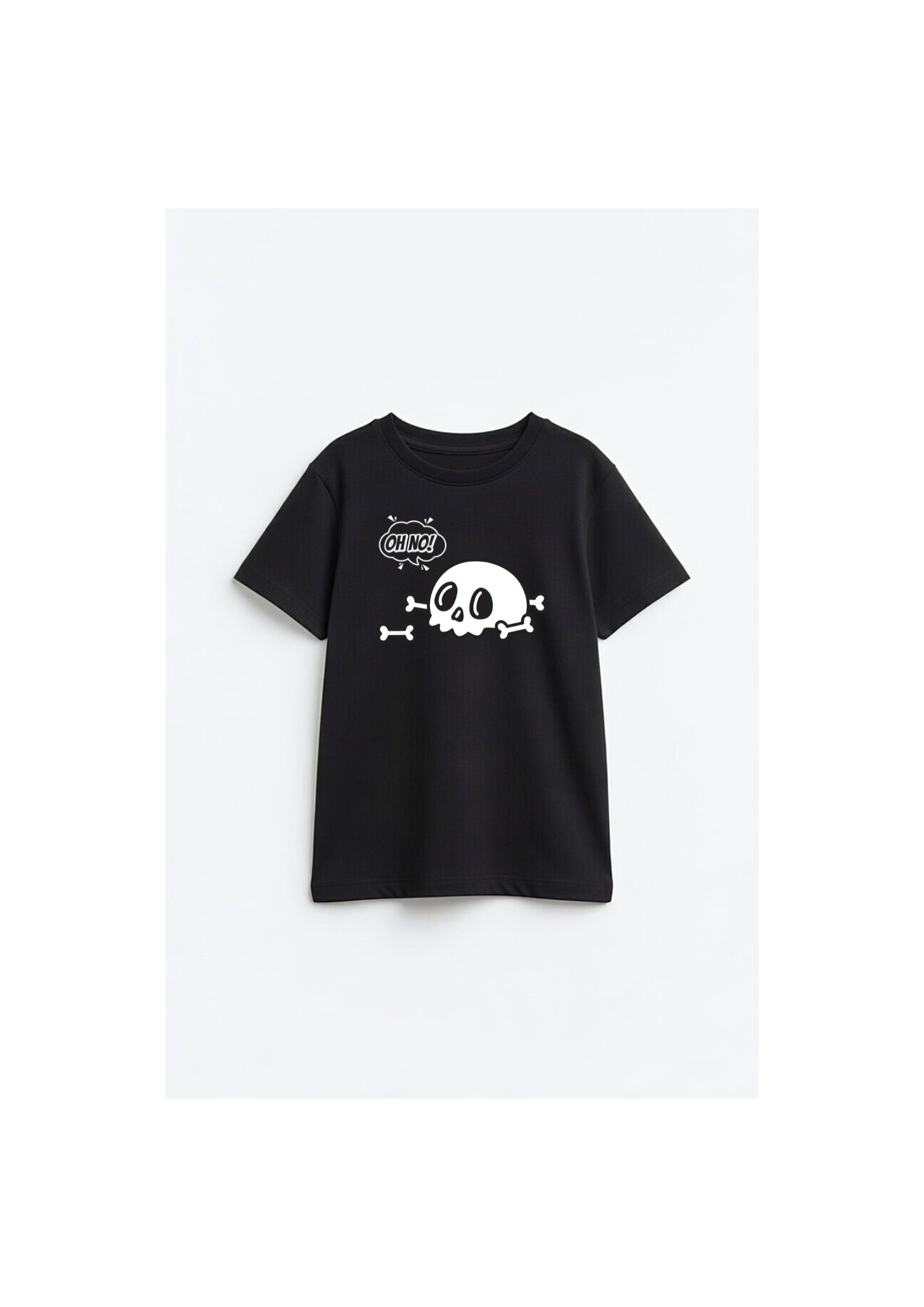 T-shirt skull met korte mouwen