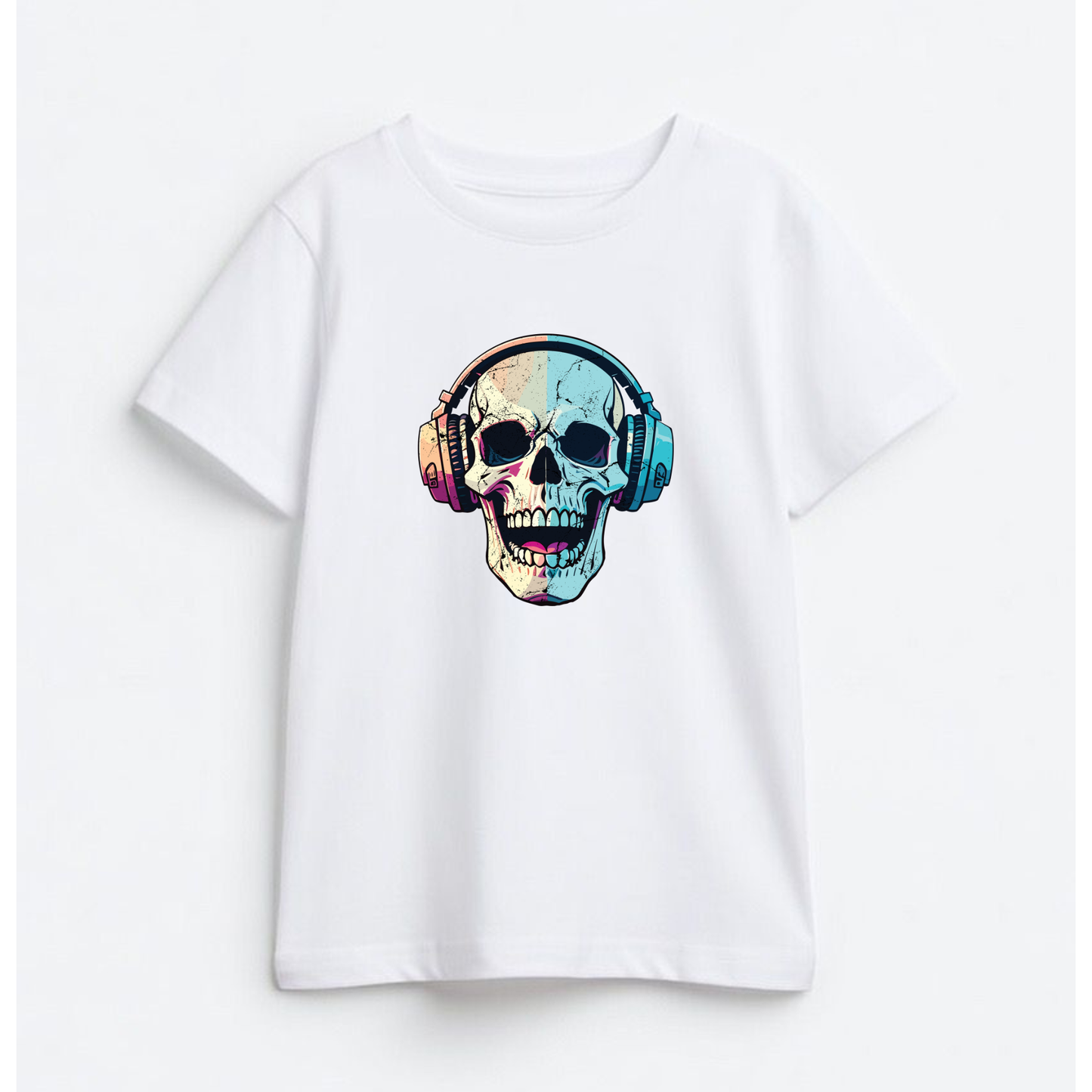T-shirt met kleurrijke skull